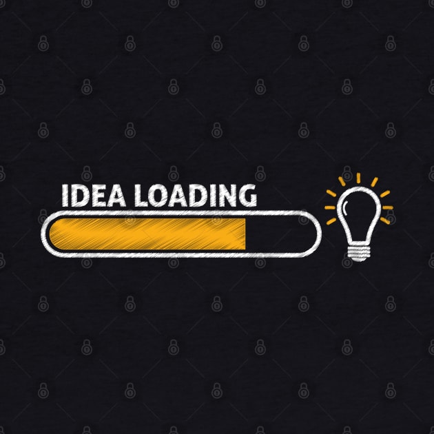 Idea Loading Shirt with Light Bulb and Loading Bar Long Sleeve by Aestrix